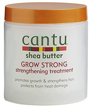 Cantu - Grow Strong Stärkende Hitzenschutz Haarkur mit Sheabutter - intensiv stärkende Haarkur für lockiges, strukturiertes und chemisch behandeltes Haar - 2er Pack - (2 x 173g)