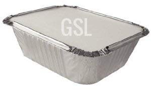 GSL 50 x No1 Small Aluminium Foil Takeaway Food Containers + 50 Lids