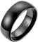 JewelryWe Schmuck 8mm Breite Glänzend Wolframcarbid Herren Damen Ring Jahrestag Verlobung Hochzeit Band Schwarz Klassik Dom Größe 53