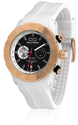 Bultaco Quartz Watch Chronograph Display and Rubber Strap H1PW43CCB1