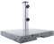 Anaterra® Sonnenschirmständer - Granit, 20 kg, Mobil, Stabil, mit Griff, Edelstahl, Quadratisch/Rund - Schirmständer, Sonnenschirmsockel, Ständer für Sonnenschirm, Balkon, Terasse (Quadratisch)