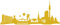 Samunshi® Wandtattoo Dortmund Skyline Wandaufkleber 120 x 48cm goldmetalleffekt