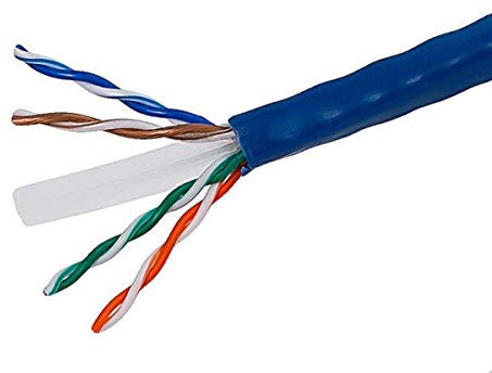 Monoprice Cat6 Bulk Bare Copper Ethernet Cable, UTP, Stranded, In-Wall Rated (CM), 550MHz, 24AWG (113672)