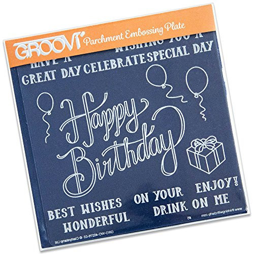 Claritystamp Groovi Plate - Happy Birthday A5 Square