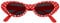 Cat Eye Brille Sandy mit Punkten – Stylische Rockabilly-Brille im 50er und 60er Jahre Look, perfekt für Kostüme und Partys! - Rot