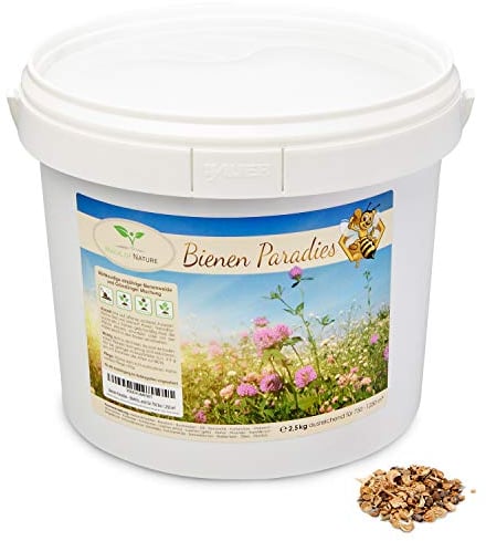 Magic of Nature Blumensamen Mischung - Bienen Paradies - 2,5kg - Kinderleichte Anwendung - Blühfreudige Bienenweide - Aussaat-Tipps - Für 750 bis 1.250 m²