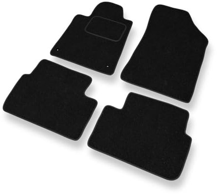 Mossa Tapis de Sol adapté pour Peugeot 407 (2004-2011) - Tapis de Voiture - Noir 1