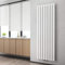 Heilmetz Flach Paneelheizkörper Vertikal Design Heizkörper 1800x620mm Weiß Doppellagig Mittelanschluss Heizung