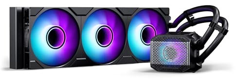 PHANTEKS Glacier One 360M25 Gen2 AiO Refroidissement à eau Noir – Radiateur 360 mm, 3 ventilateurs M25 Gen2 D-RGB, pompe de 20 dB(A), ventilateur VRM, PWM, flux d'air optimisé, tuyaux durables