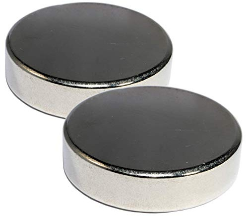 Neodym Magnet Scheibe 40x10mm - 25 KG Extra Stark - Super Magnetscheibe 40mm Durchmesser - Neodym Magnete Rund Groß (2 Stück)