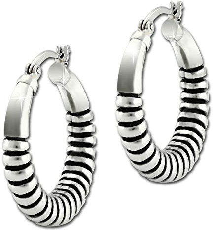 SilberDream Creolen Rope Damen 925 Silber Ohrringe Marken Schmuck D2SDO67222 ein Geschenk zu Weihnachten, Geburtstag, Valentinstag für die Frau