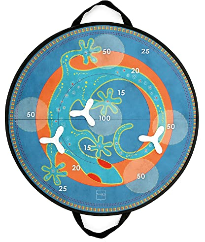 SCRATCH Magnetische Zielscheibe, Wurfspiel, Kinder Dartscheibe und Zubehör, Spielzeug für drinnen und draußen, Motiv Salamander