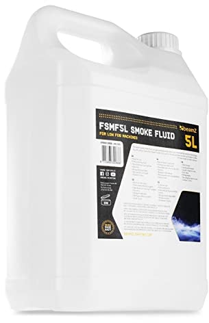 BeamZ FSMF5L - Liquide à Fumée 5L - Effet Glace sèche, Faible Suspension, Liquide Professionnel, Haute Performance, Biodégradable, Non Toxique pour la Santé et l’Environnement