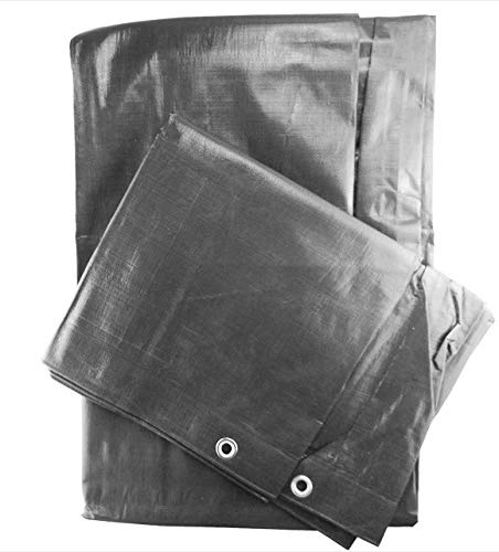 Gardiflex 4M x 5M Grey Heavy Duty 200GSM Tarpaulin Waterproof Furniture Caravan Cover Sheet UV