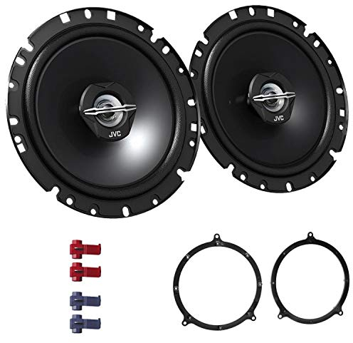 JVC CS-J1720X Lautsprecher mit Einbauset kompatibel mit Audi A4 (B5 8D) 1994-2001 Türen hinten 600 W 170mm 2 Wege Koax