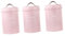 Fenteer 3pcs Kitchen Canister with Lids Metal Coffee and Tea Sugar Jars Bottles Containers for Home Decoration, Pink
