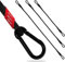 ECENCE 3X Spanngummi mit Karabiner aus Edelstahl 1x100cm, 1x80cm, 1x 60cm in Schwarz Latex Spanngurte, Gepäckspanner, Expander, Spannseil für Fahrrad, Auto, Gepäck, Transportsicherung