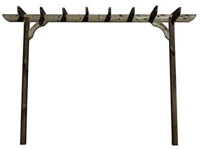 Corbel Single Beam Pergola, Arch Plant Climbing Arbour (1.8m One Wire Kit, Rustic Brown)
