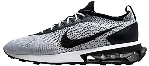 NIKE Air Max Flyknit Racer Men's Fashion Trainers Sneakers Shoes DJ6106 (Pure Platinum/White/Pure Platinum/Black 002) UK7.5 (EU42)