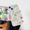 XIZYO Case for iPhone 13/14 6.1 Inch, Cute Clear Real Dried Flower Pattern Aesthetic Shockproof Phone Case, for Girls Women Transparent Luxury Floral Slim Soft TPU Protective Cover, White