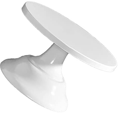 Alzata per Torta in Metallo, Porta Torta Rotonda Resistente per Feste - Supporto per Dolci, Cupcake, Dessert - Ideale per Matrimoni, Compleanni, Eventi (Bianco Piccolo) | Piatto Lucido per Affettare e Servire, Stabile in Decorazione, Facile da Lavare, per Matrimoni e Compleanni, per Pasticceria
