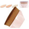 AUAUY 1 PCS Foundation Brush, Flacher Foundation Pinsel, Super Hot Seamless Magic, Liquid Makeup Brush, Make up Foundation Bürste, Tragbarer Groove Design Blush Pinsel mit Aufbewahrungsbox (Rose)