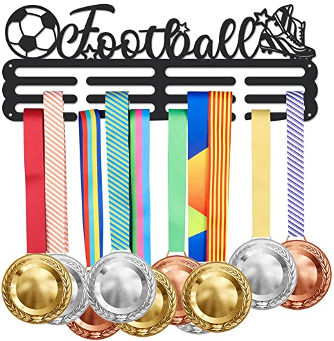 SUPERDANT Fußball Medaillen Aufhänger Sportmedaillen Ausstellungsständer Für 60+ Medaillen Wandhalterung Band Display Halter Aufhänger Dekoration Geschenke Für Fußball Fußballspieler
