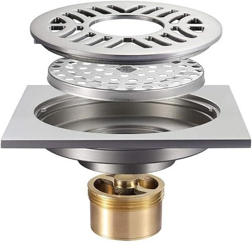 Samnuerly Desagüe de Suelo de 10cm, Filtro de desagüe de Ducha Lineal, desagüe de Recipiente, Rejilla de residuos Sanitarios para baño