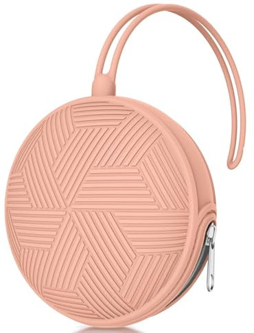 Silikon Schnullerbox Mädchen Junge,BPA-Freiem Silikon Schnullerhalter Aufbewahrung für 2 Schnuller,Wasserdicht Schnullerhalter für Wickelrucksack(Gedämpft Rot)