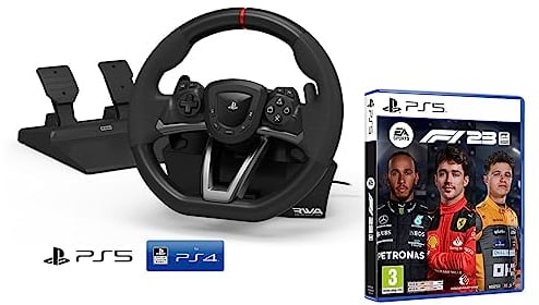 Volante e pedali PS5 Licenza Sony PlayStation 5 PS5 [Nuovo modello compatibile PS5] + F1 2023 Formula 1 2023 [PS5]
