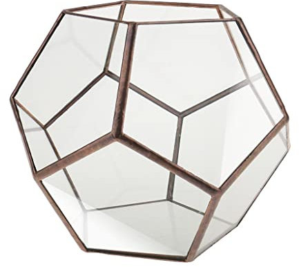 Terrarium en verre de cuivre rouge étamé de 15x15x15cm pour la décoration de mariage