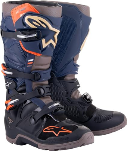 Alpinestars 2012620-1373-5: Stivali Tech 7 Enduro Drystar Nero/Ngt Nvy/Wm Grigio Tg 5