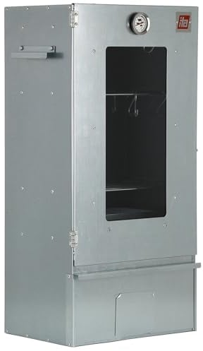 ITA Ahumador 7002 81x29x40 cm de Acero Inoxidable con Termómetro y Accesorios - Resistente a la Corrosión, Duradero - Ahumadero Premium para Carne, Pescado, Queso, Salchichas