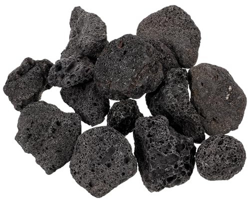 BESPORTBLE Aquarium Stones Fish Tank Rocks Black Aquarium Rocks Natural Rock for Aquarium Fish Tank Landscaping 200g (2-4CM)