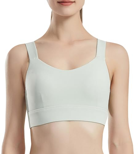 Necalisi BH Grün Sport BH Starker Halt Ringerrücken Große Brüste Ohne Bügel Gepolstert für Fitness Lauf Yoga Balconette BH Push up 5XL