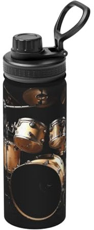 YsoLda Insulated Kettle,18oz Insulated Kettle Stainless Steel Water Bottles Insulated Cup,Cool Drum Set