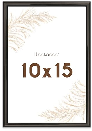 Wackadoo Bilderrahmen 10x15 Schwarz Fotowand Fotorahmen aus leichtem Kunststoff mit Glas Picture frame Poster
