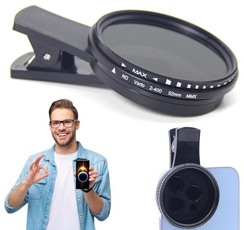 Phone Camera Filter - Solar Light Reducing Phone Camera Filter, Solar Image Phone Filter 2.05 x 2.05 x 0.2 Inch | Solar Lens