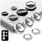 Kucheed Diamond Camera Lens Protector for Samsung Galaxy S22 Ultra, 9H Tempered Glass Back Camera Cover Screen Protector, Bling Anti-Scratch Individual Aluminum Metal Protective Ring