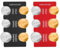 Porte-Monnaie en Yen Japonais PEUTIER, 2pcs, 6 Emplacements, Rouge et Noir, Plastique, Organisateur de Pièces de Monnaie pour Voiture, Cadeau pour Enfants