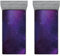 ABAKUHAUS Himmel Spannbettlaken-Set, Galaxy Themed Nebelfleck-Stern, Bettbezug mit Rundum-Gummizug tiefer Einschub 2 Stück, 90cm x 200cm, Schwarz Lila