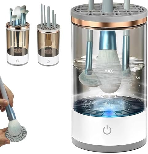 Makeup Brush Cleaner Machine Portable Usb Reusable Make Up Brush Cleaner Machine,Make Up Brush Cleaner Set For Quick Cleaning And Drying For Cleaning And Drying All Size Beauty Makeup Brushes