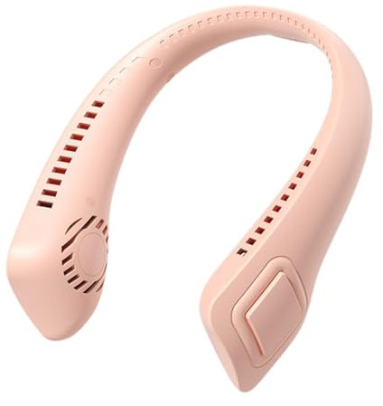 Ventilador de cuello portátil - Personal portátil sin aspas | Ventilador con 3 velocidades, banda para el cuello ajustable y silenciosa, flujo de aire de 360°, aire acondicionado para el cuello súper