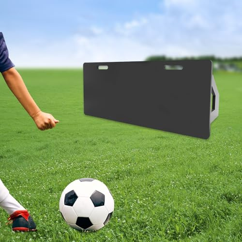 VonVVer Fußball Rückprallbrett 100x40cm Tragbare Fußballwand Fußball-Trainingsgerät Rebounder mit 2 verstellbarem Winkel Rebound Board für Fußball (Schwarz)
