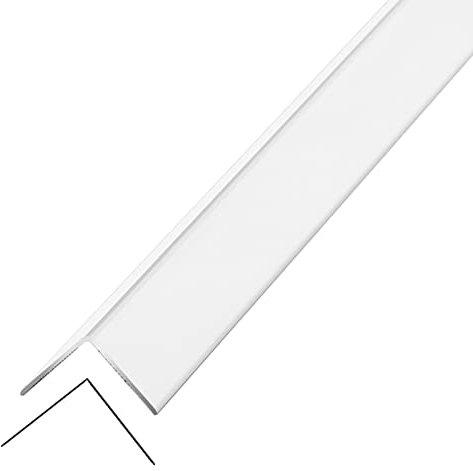 Treppenkantenprofil aus Aluminium, glatte weiße Oberfläche, 95 cm, einfach zu installieren, breite Eckverkleidung, schneidbar, Schwellenleiste für Treppen