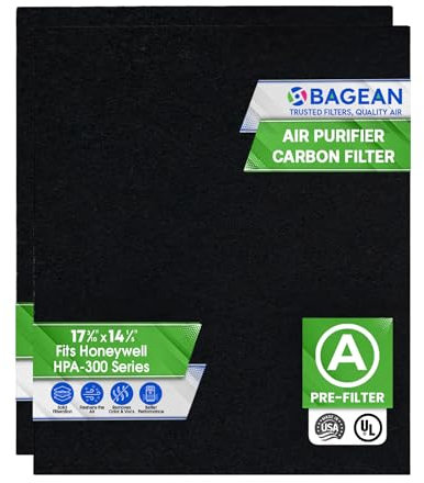 Bagean Activated Carbon Pre Filter A Replacement - Compatible with Honeywell HPA300 Air Purifier Series - Fits Honeywell HPA300 Prefilter A - Air Filters Absorb Odors and Freshen Your Home (2-Pack)
