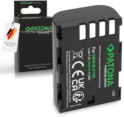 PATONA Premium DMW-BLF19 E Batterie 2400mAh Compatible avec Panasonic Lumix DC-G9 G9L G9EG G9LEG GH5 GH5L GH5M GH5S GH4 GH4A GH4H GH4M GH4R GH4U GH3 GH3A GH3H Sigma BP-61 DMWBLF19E DMW BLF19