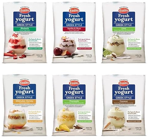 EasiYo Mix-Paket, 6 Beutel | Joghurtpulver | Jeder Beutel ergibt 1 kg Joghurt