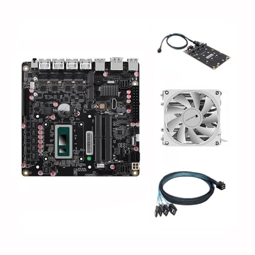 Scheda madre NAS i5-12450H 6-Bay Max 6*NVMe 6*SATA3.0 1*PCIEx4 4* i226-V 2.5G 2*DDR5 Firewall PC Mini ITX Scheda madre