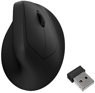 Keychron M5 Souris ergonomique sans fil 8000 Hz tri-mode 2,4 GHz/Bluetooth 5.1/filaire, capteur PixArt 3950, 30 000 DPI, bouton macro ergonomique léger programmable pour Windows PC/Mac – Noir